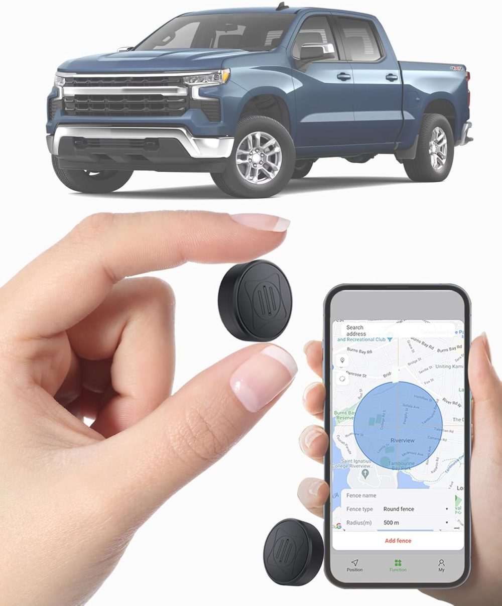 GPS Tracker for Vehicles - No Subscription Required/No Monthly Fee Car GPS Tracker Portable Real Time Magnetic GPS Tracking Device Full Global Coverage for Car, Motorcycle, Truck, Anti-Theft