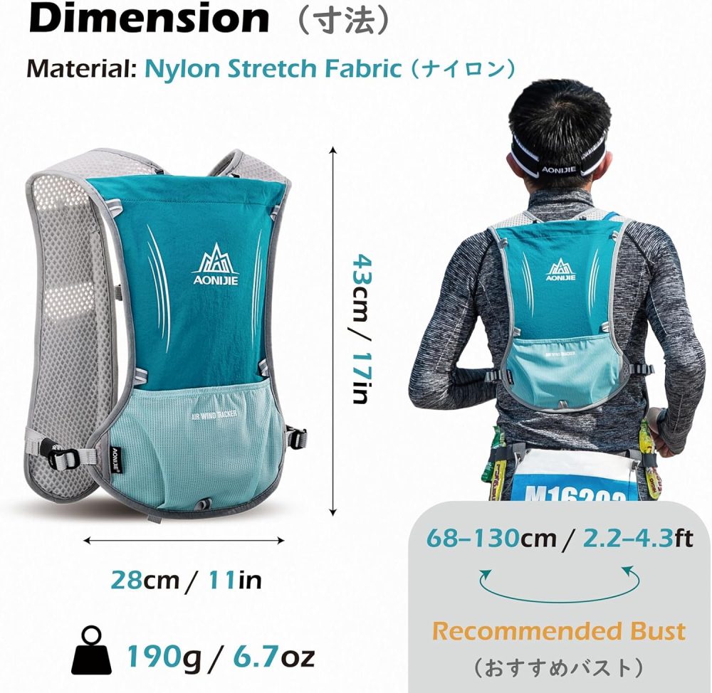 TRIWONDER Running Hydration Vest Water Pack Backpack for Women Men 5.5L 5L Runner Trail Race Marathon Cycling Hiking Jogging - Image 2