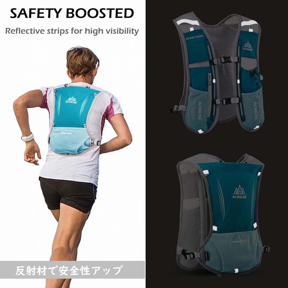 TRIWONDER Running Hydration Vest Water Pack Backpack for Women Men 5.5L 5L Runner Trail Race Marathon Cycling Hiking Jogging - Image 6